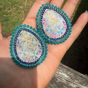 Blue native earrings